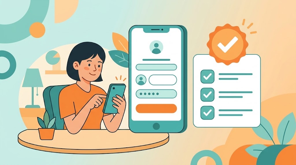 ภาพขั้นตอนกรอกฟอร์มสมัคร UFABET ทีละช่องบนมือถือ ufabet.land