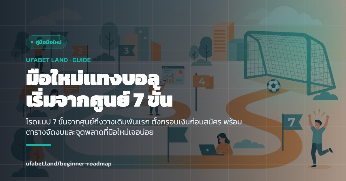 โรดแมปมือใหม่แทงบอลออนไลน์ 7 ขั้น ufabet.land