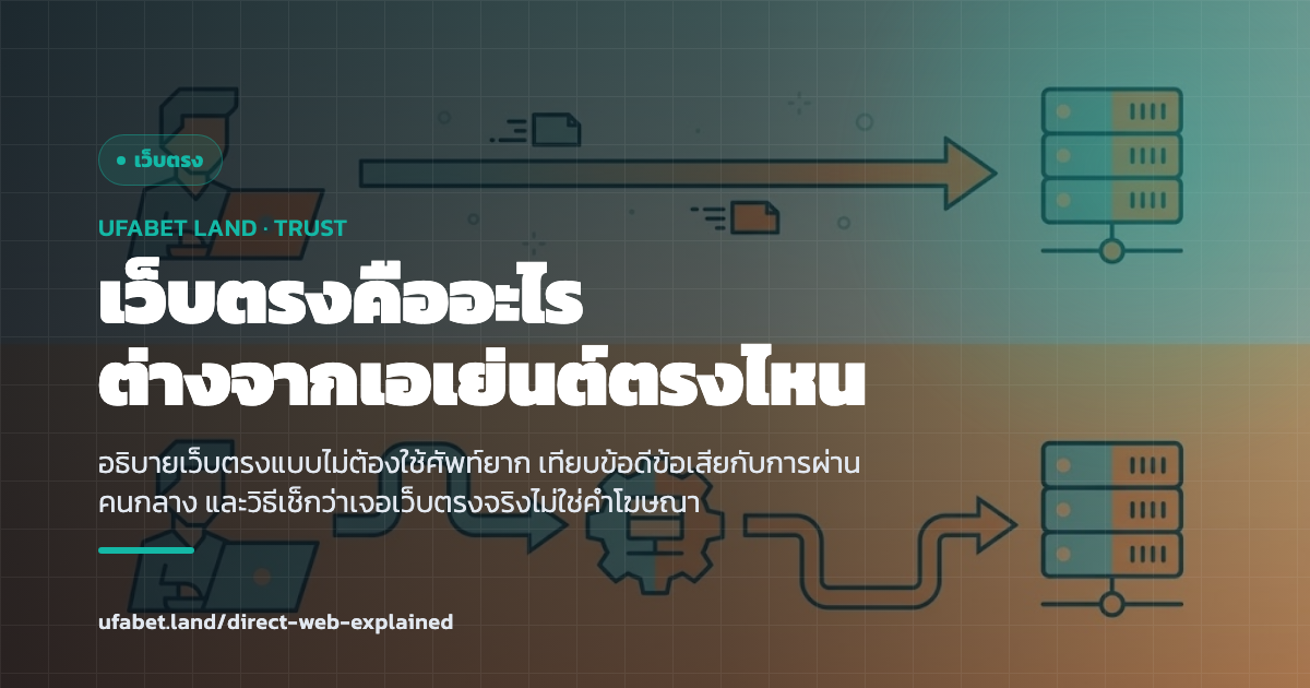 เว็บตรง UFABET ต่างจากผ่านเอเย่นต์ยังไง ufabet.land
