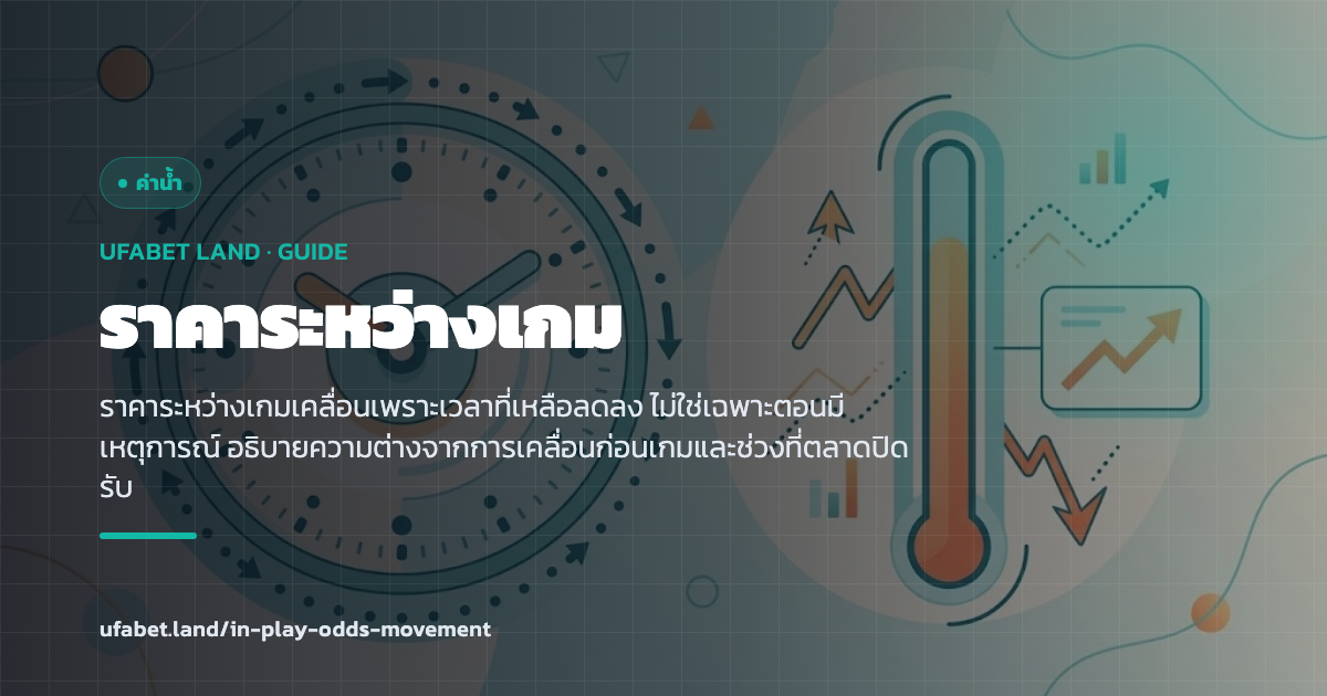 การเคลื่อนของราคาระหว่างเกมกำลังแข่ง ufabet.land