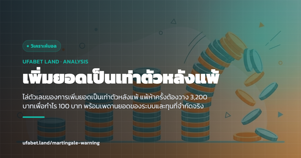 คำเตือนเรื่องการเพิ่มยอดเป็นเท่าตัวหลังแพ้ ufabet.land