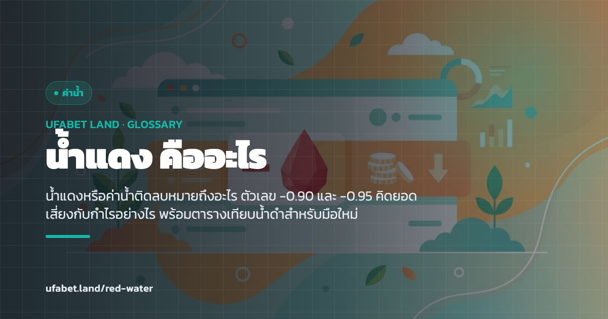 ตัวอย่างอ่านน้ำแดงติดลบเป็นยอดเสี่ยงและกำไร ufabet.land