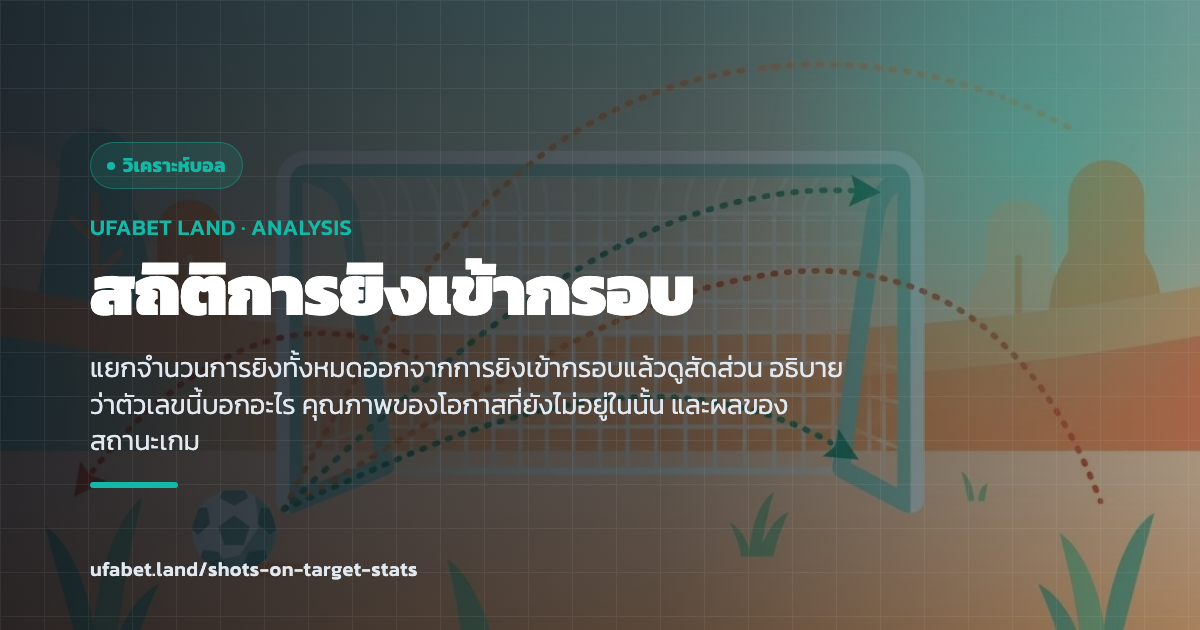 สถิติการยิงทั้งหมดเทียบกับการยิงเข้ากรอบ ufabet.land